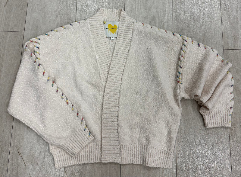 YEAH RIGHT!! 再構築 編み込み ニットカーディガン 刺繍 クリーム色 💛Kerri Rosenthal Sienna Cardigan Ecru – 4Sisters1Closet