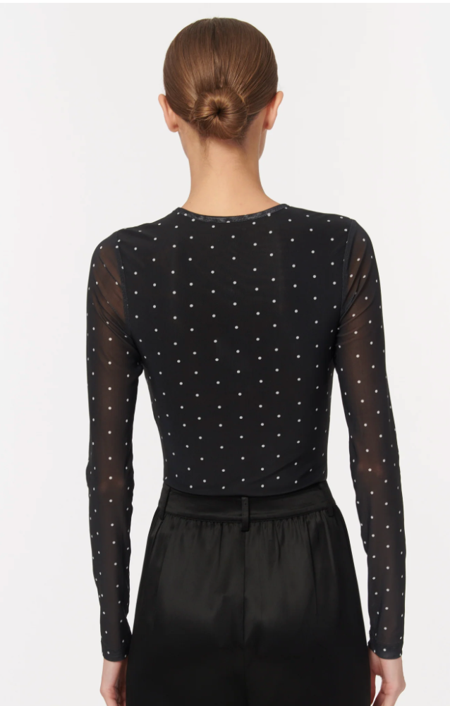 Buy Cami Nyc Wo Bette Silk Lace-sleeve Bodysuit - Black At 75% Off