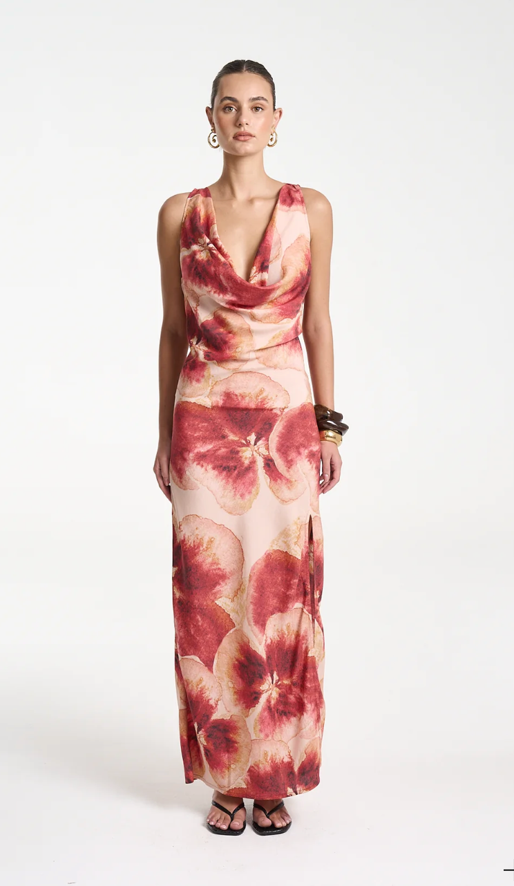 aloha print maxi dress ASH MAXI DRESS