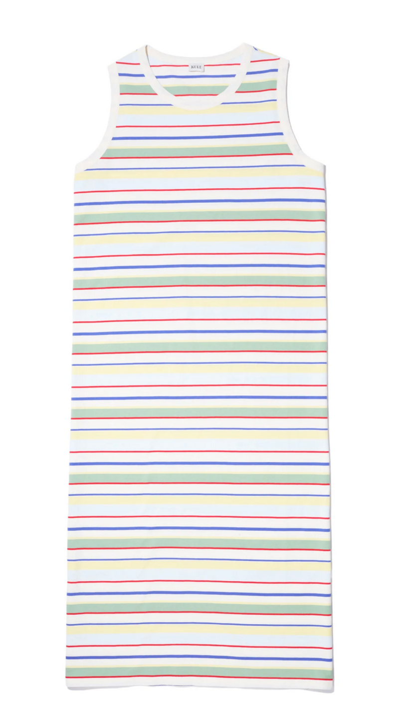 Kule The Tank Dress, Rainbow Multistripe S
