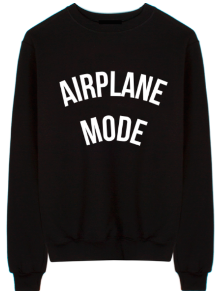 DEPARTURE Airplane Mode Crew Neck Sweatshirt 4sisters1closet