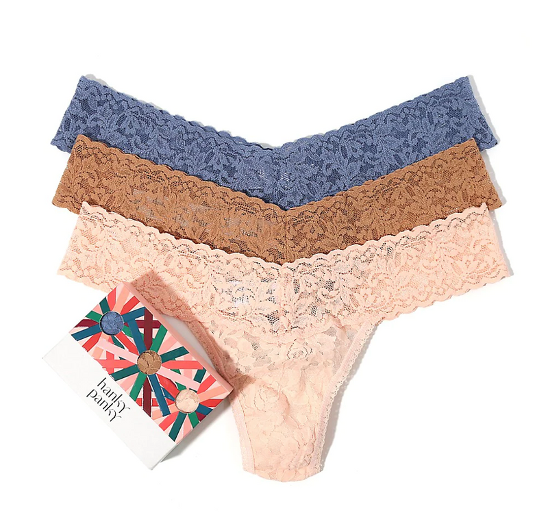 Hanky Panky 3-Pack Low-Rise Lace Thongs