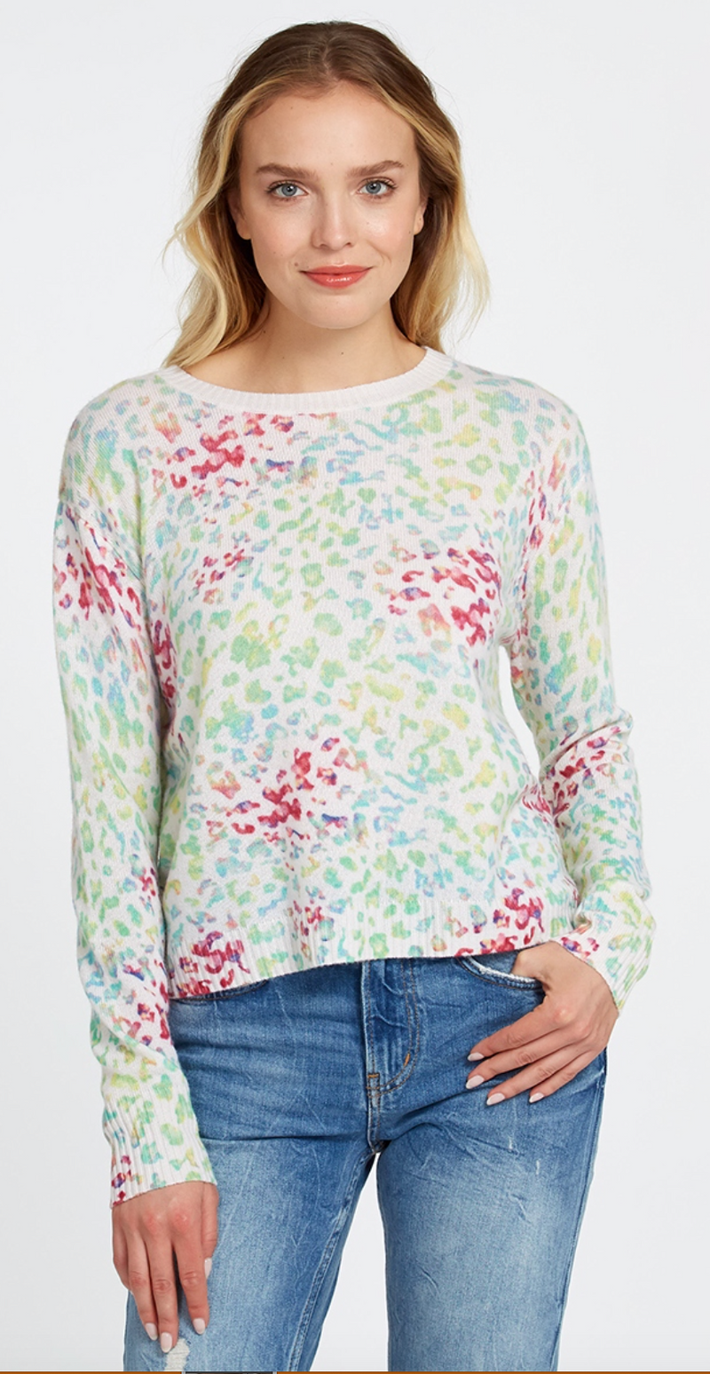 Autumn cashmere leopard sweater discount