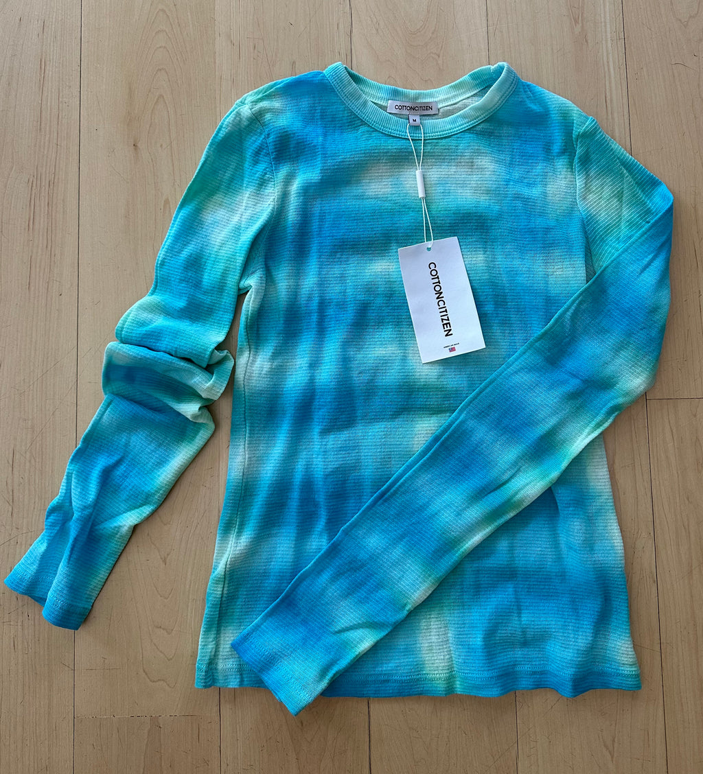 Cotton Citizen Rio L/S in Aqua Tie Dye | 4sisters1closet