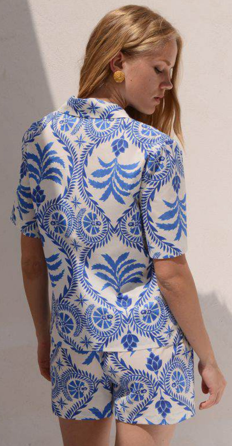 Kasia Naxos Shirt in Ocean  | 4sisters1closet