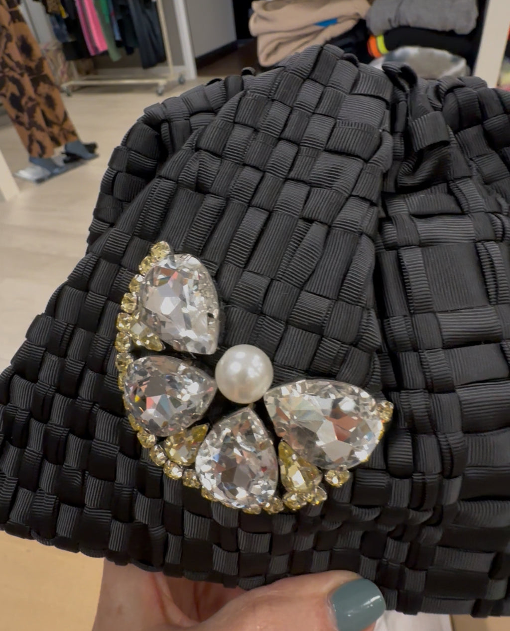 Maria La Rosa Crystal Lemon Mini Game in Black | 4sisters1closet