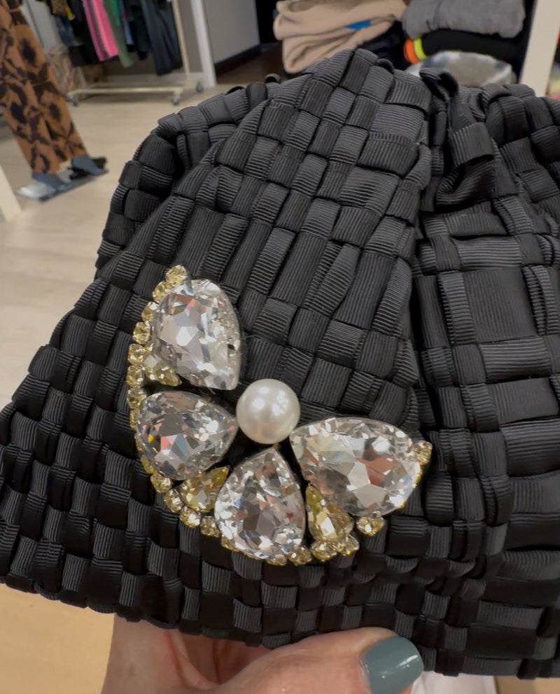 Maria La Rosa Crystal Lemon Mini Game in Black | 4sisters1closet