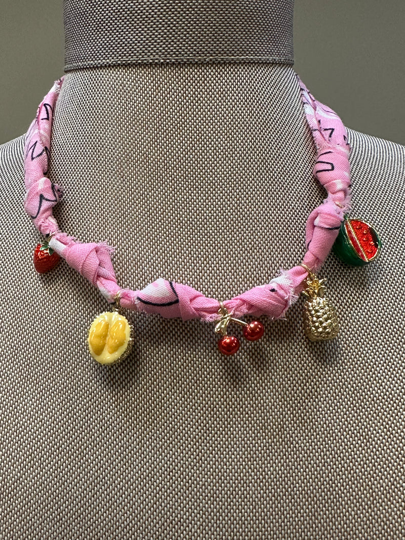 La Blonde Aux Bijoux Cotton Bandana  5 Charms
