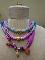 La Blonde Aux Bijoux Rainbow Love Necklace with Heart