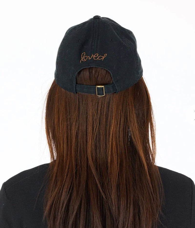 Kerri Rosenthal Imperfect Heart Hat in Black/Brown | 4sisters1closet