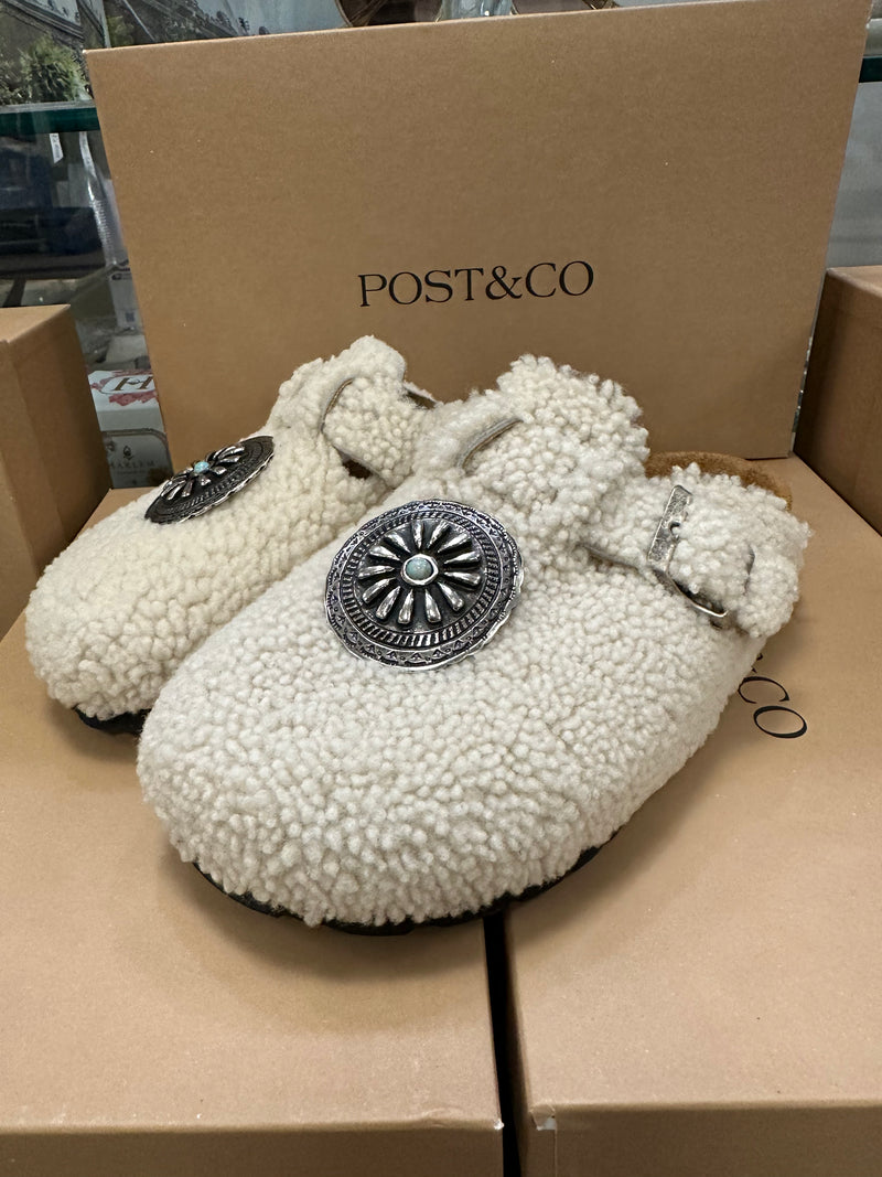 Post & Co Natural Shearling Clog