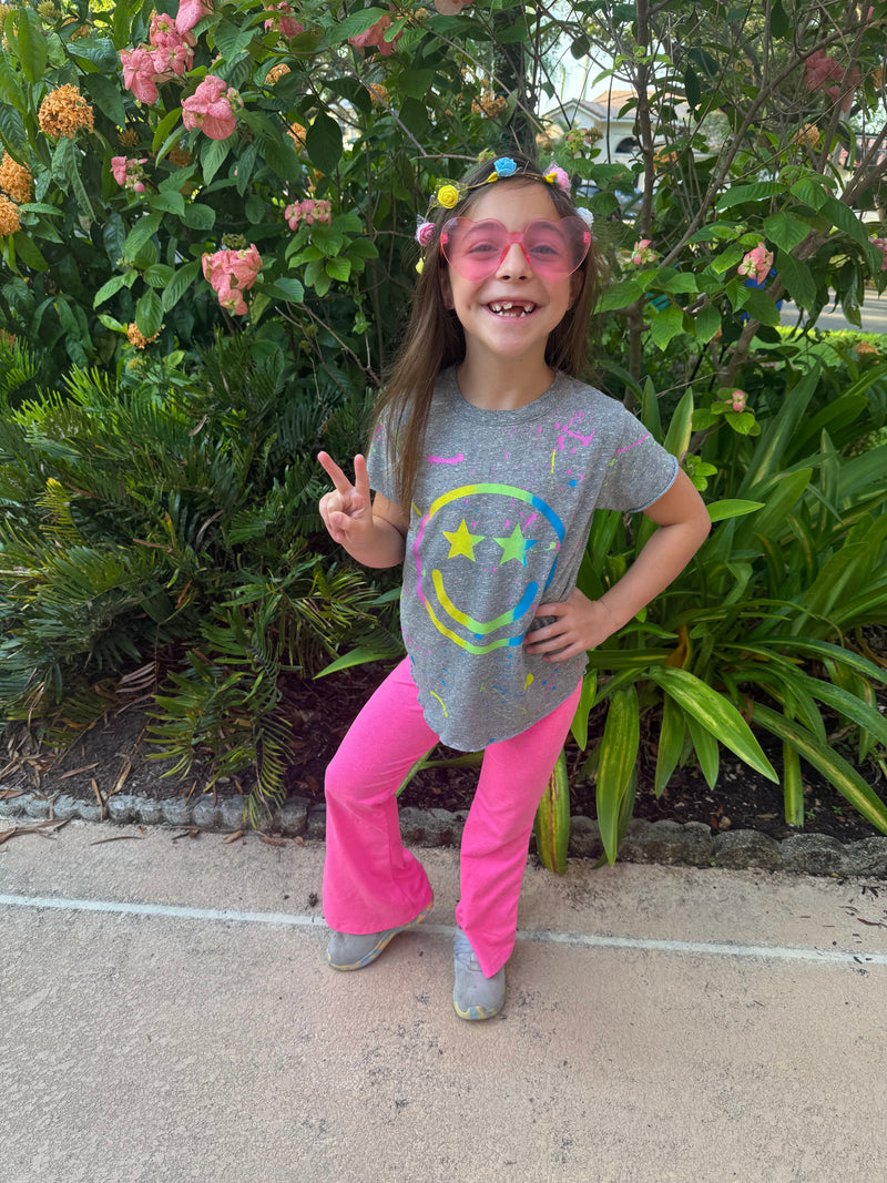 Chaser Happy Smiley Face Girls Tee | 4sisters1closet