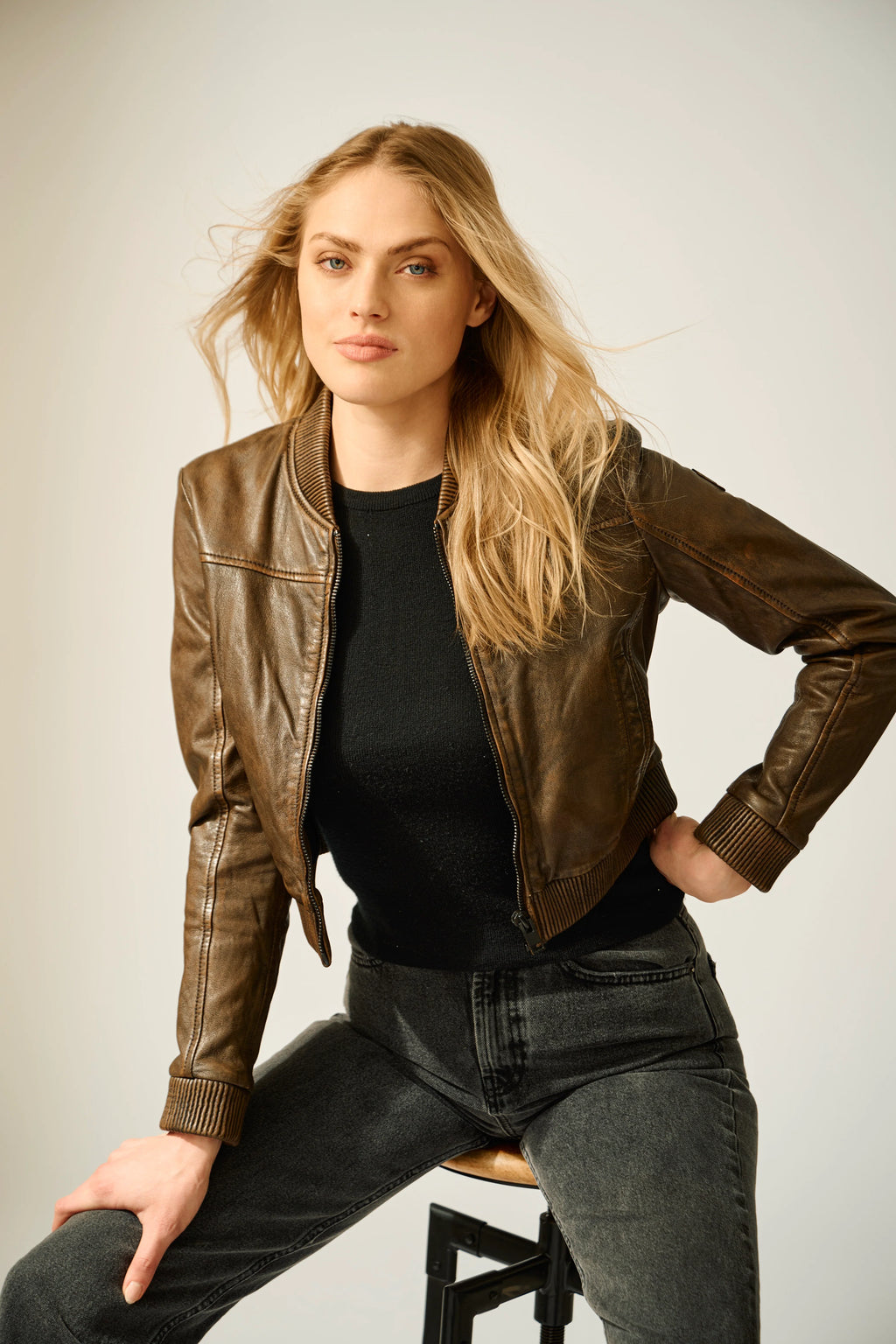 Mauritius Kamaryn Crop Bomber Jacket | 4sisters1closet
