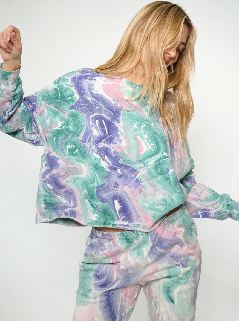 Electric & Rose Ryan Sweatshirt in Lavender/Jade | 4sisters1closet