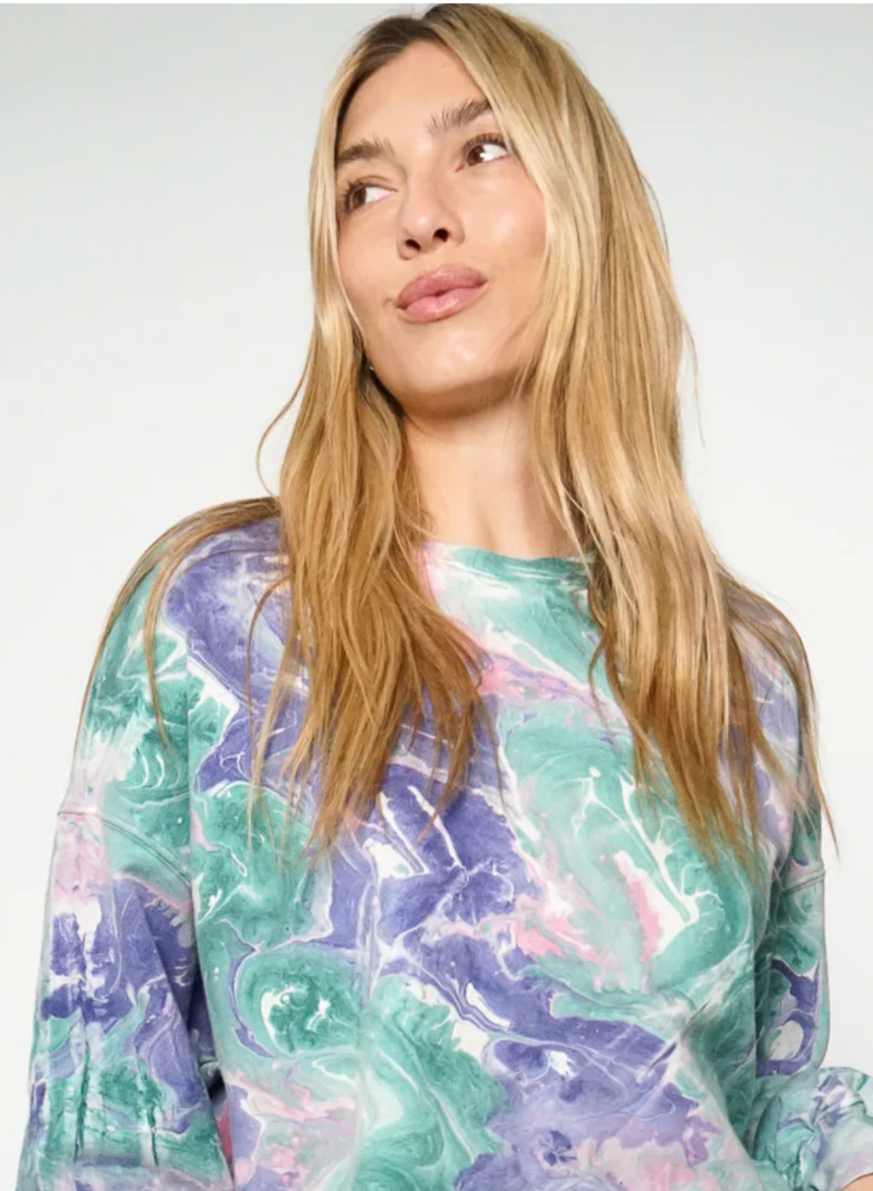 Electric & Rose Ryan Sweatshirt in Lavender/Jade | 4sisters1closet
