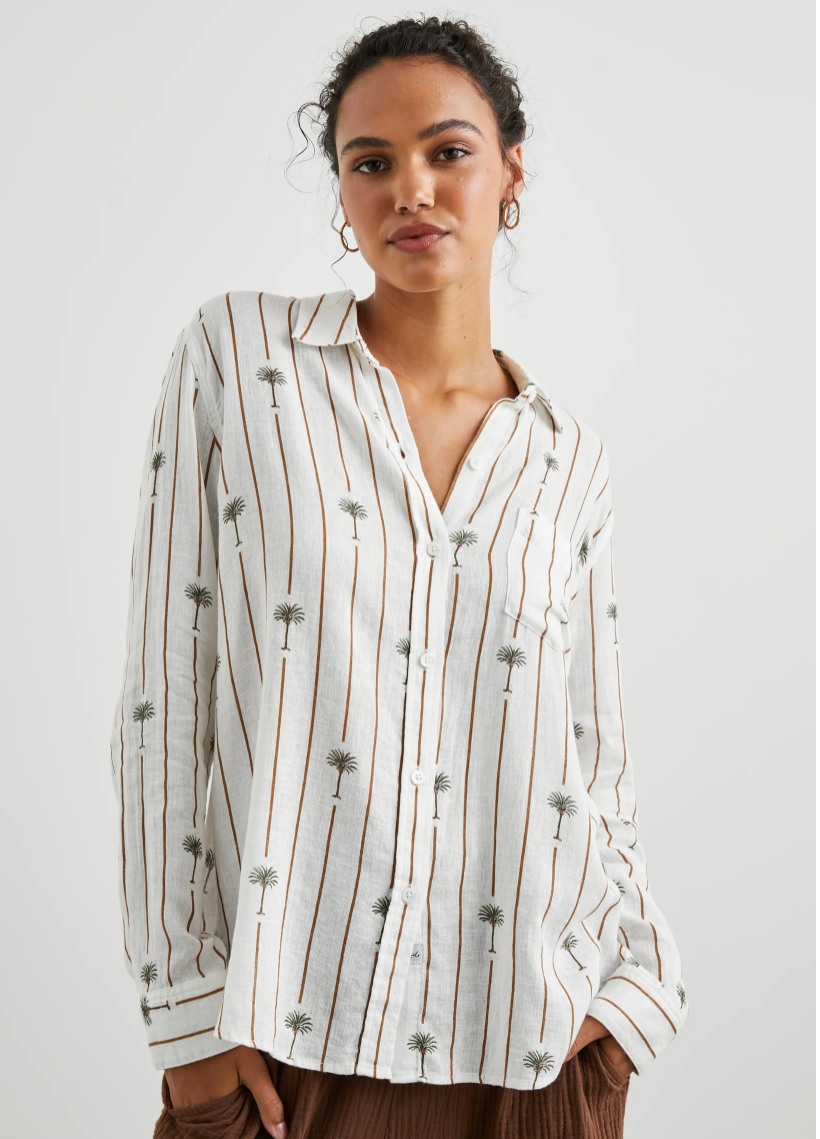 Rails Charli Shirt Stripe Palms | 4sisters1closet