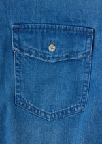 MOUSSY MV Nashboro Cropped Shirt in Blue
