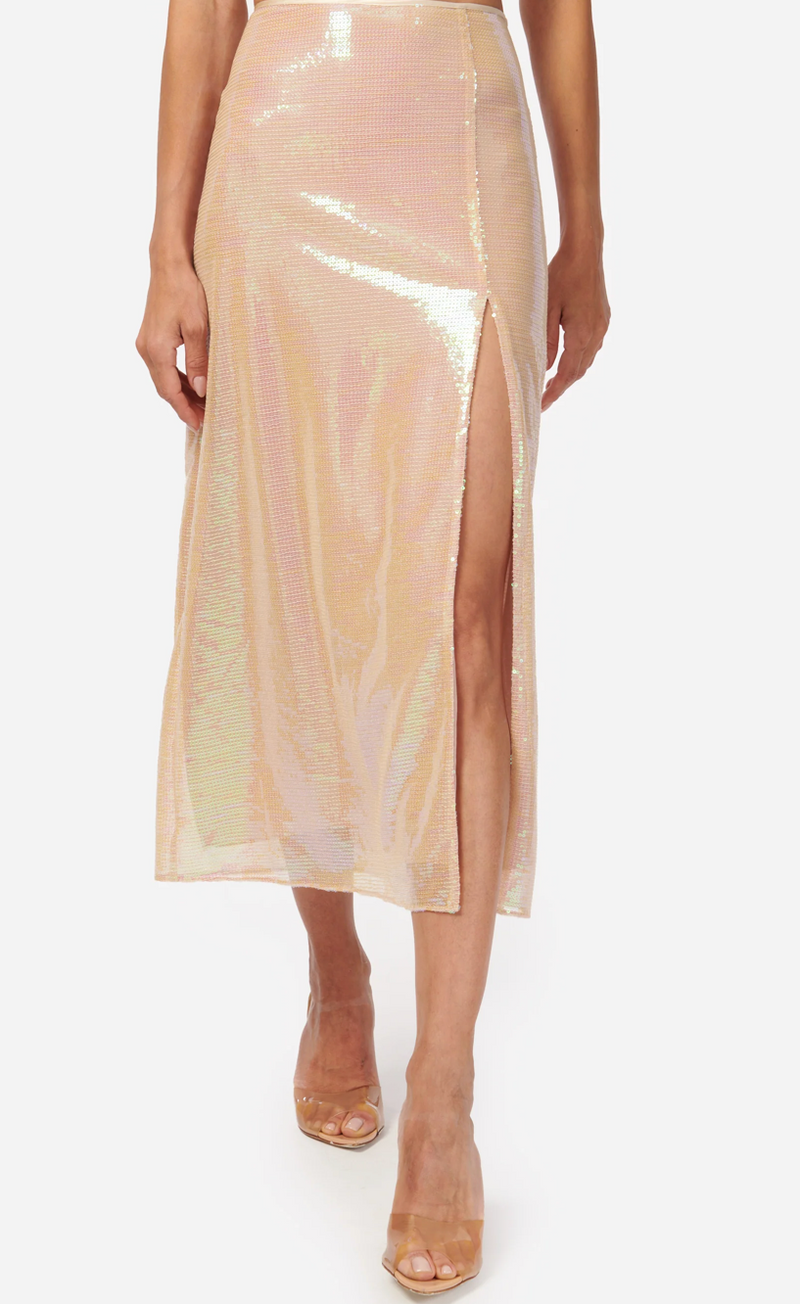 CAMI NYC Artemis Skirt Opal Sequin | 4sisters1closet