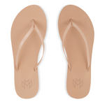 Malvados Lux Minimalist Flip Flop in Dune | 4sisters1closet