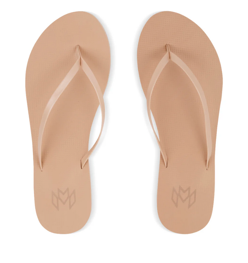 Malvados Lux Minimalist Flip Flop in Dune | 4sisters1closet