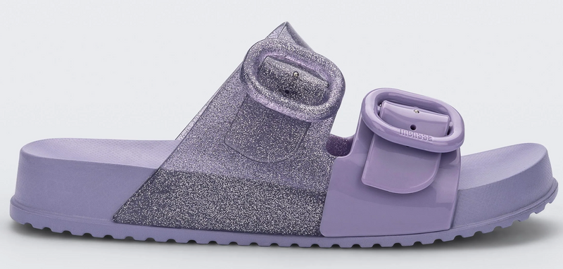 Mini Melissa Kids Cozy Slide in Glitter Lilac