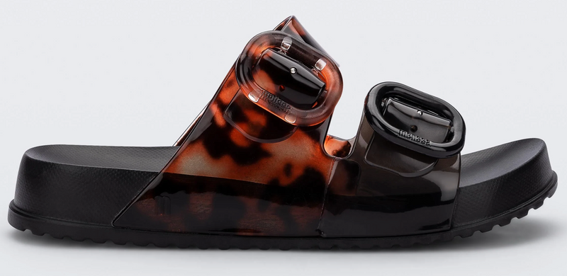 Mini Melissa Kids Cozy Slide in Black Tortoiseshell