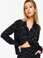 Cami NYC Yael Burnout Top in Black