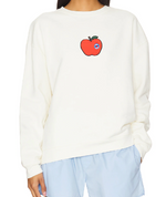 KULE Big Apple Oversized Sweatshirt in Cream