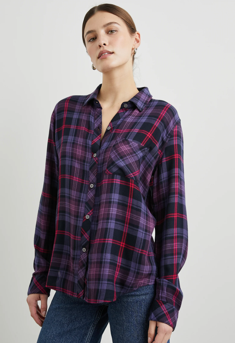 Rails Hunter Shirt Aubergine Magenta | 4sisters1closet