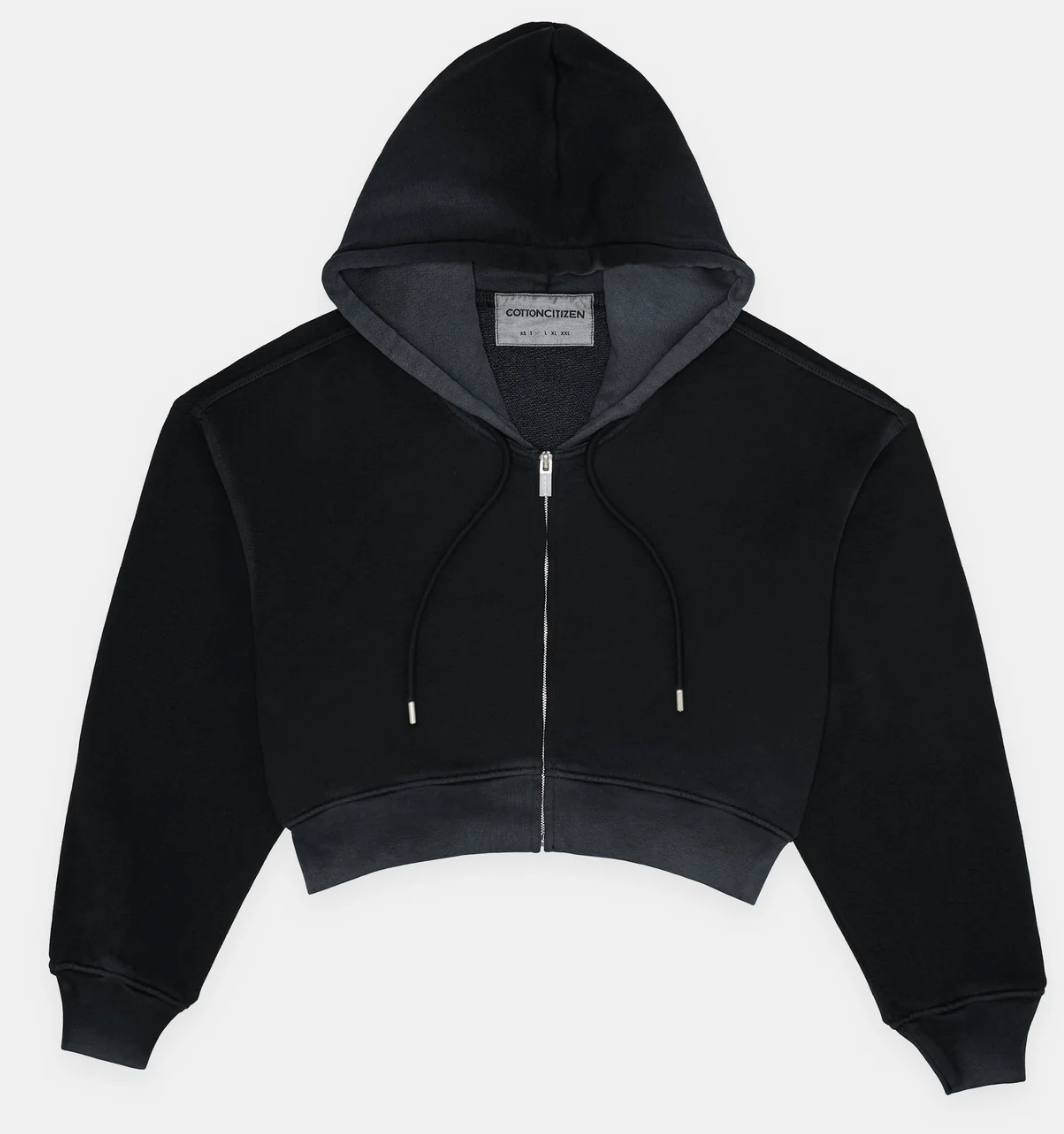 Cotton Citizen Boston Crop Hoodie Vintage Black | 4sisters1closet Cotton Citizen Boston Crop Hoodie Vintage Black | 4sisters1closet