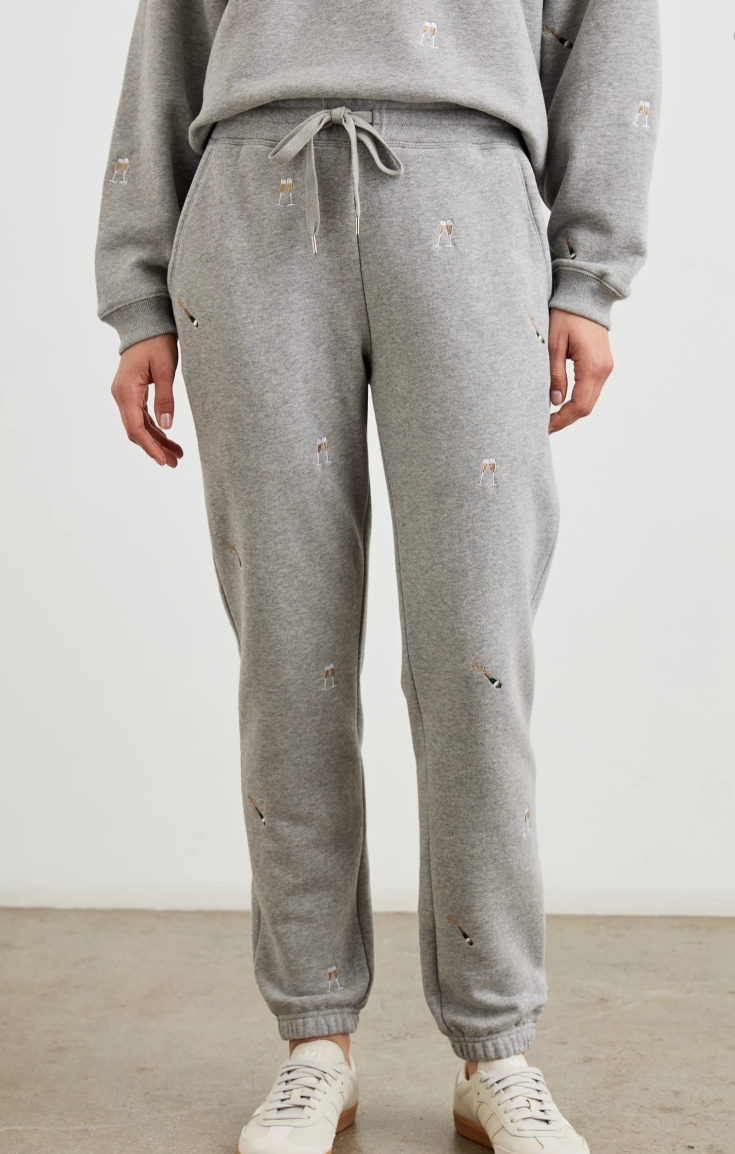 Rails Kingston Sweatpant Champagne Embroidery | 4sisters1closet