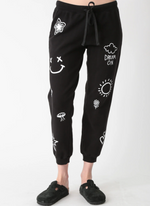 Electric & Rose SunnyJogger Doodle Onyx/Cloud | 4sisters1closet