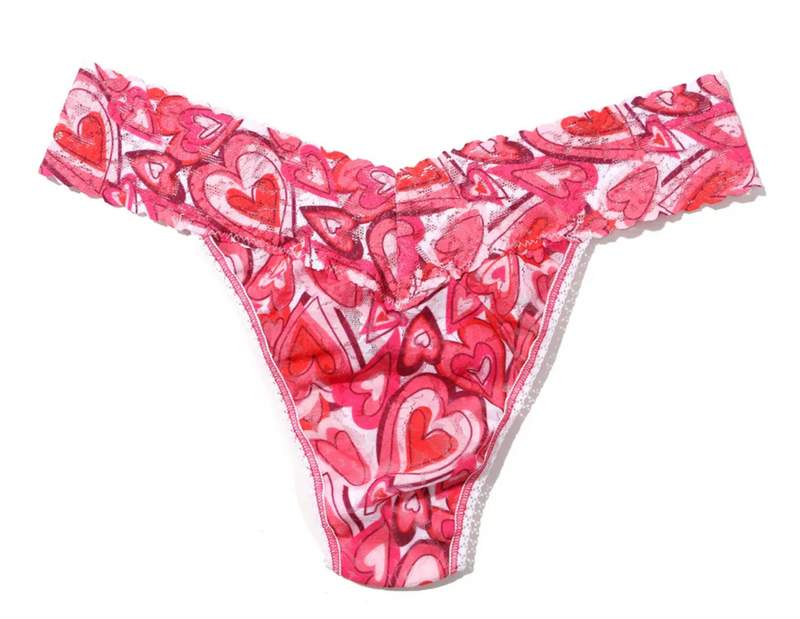 Hanky Panky Printed Signature Lace OR Thong Lots of Love