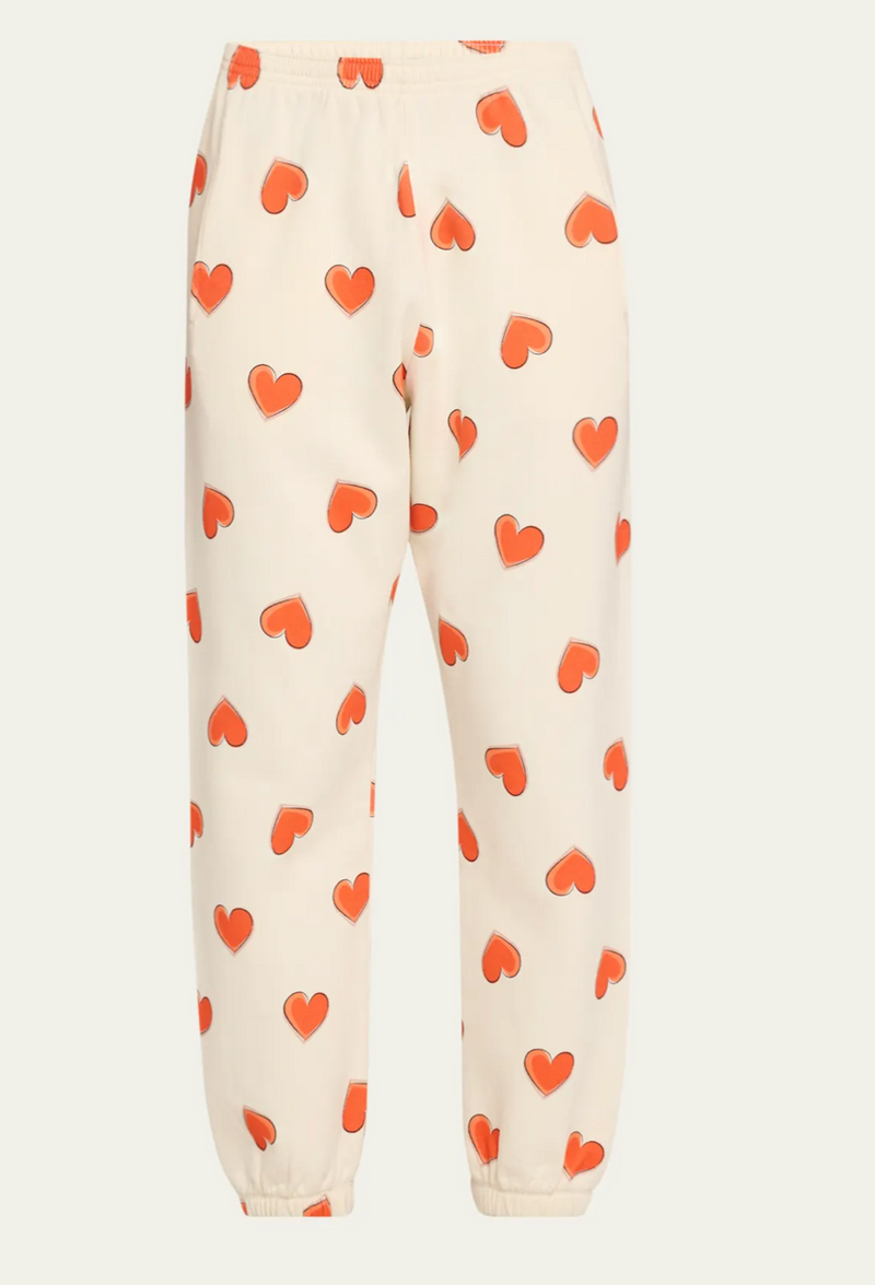 KULE Multi Heart Sweatpant in Cream | 4sisters1closet