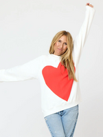 Kerri Rosenthal Benton Imperfect Red Heart Sweatshirt