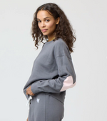 Kerri Rosenthal Heart Patchwork Oversized Sweatshirt