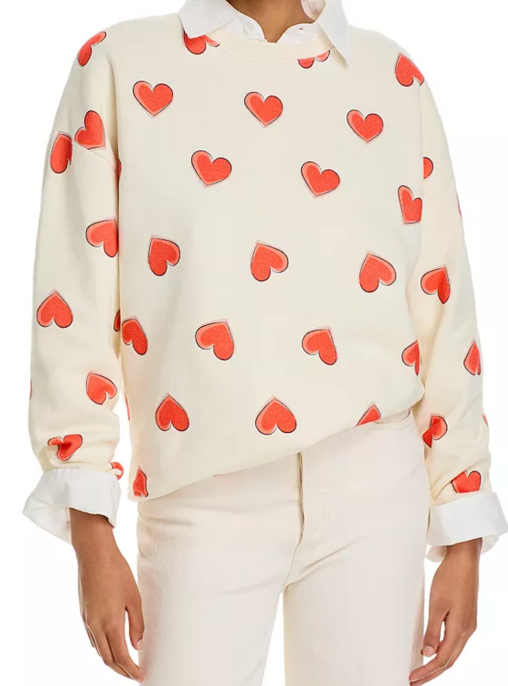 Kule Multi Heart Oversized Sweatshirt | 4sisters1closet