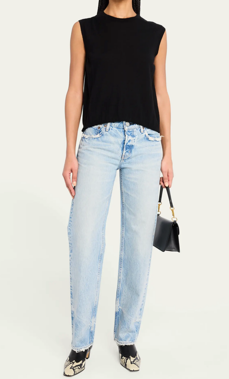 MOUSSY Wildwood Straight Low Rise Light Blue