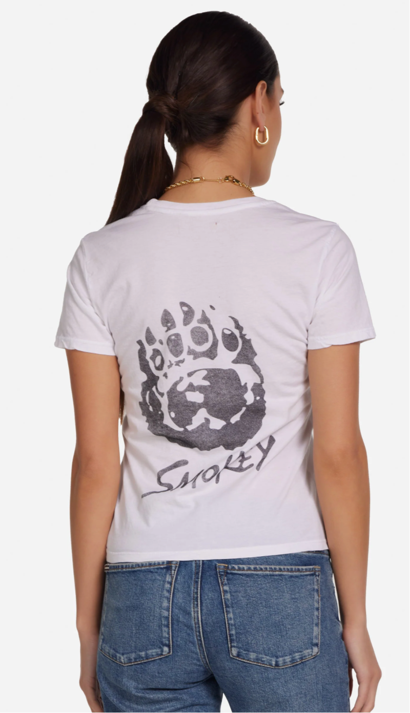 Lauren Moshi Ursula Smokey Bear Tee White | 4sisters1closet