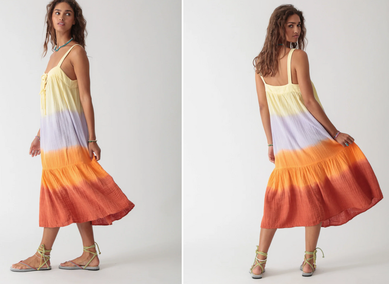 Electric & Rose Addison Dress Ombre Sunset | 4sisters1closet