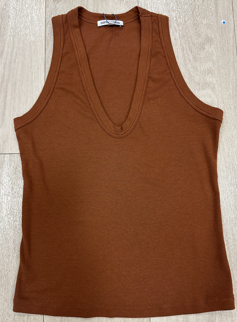Cotton Citizen Verona U Neck Tank Pecan