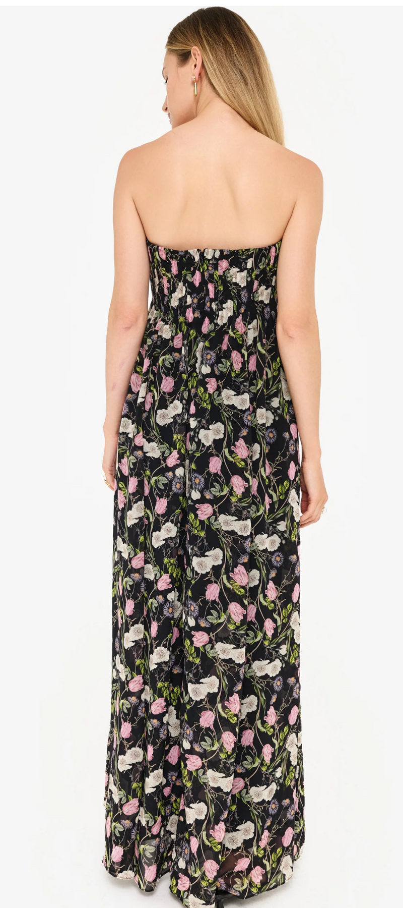 CAMI NYC Minoa Strapless Gown Midnight Gardens