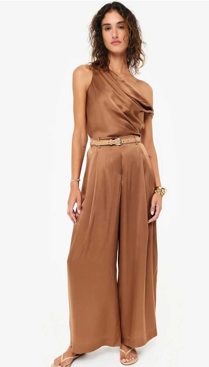 CAMI NYC Fabian Wide Leg High Rise Pant in Carib