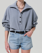 Citizens of Humanity Mirelle Funnel Neck in Hematite | 4sisters1closet