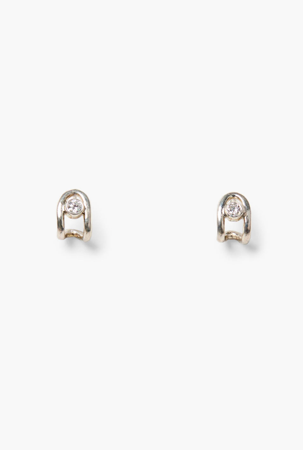 Chan Luu Diamond Arc Huggies Silver | 4sisters1closet