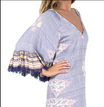 Erika Peña Margarita Denim Ikat Dress