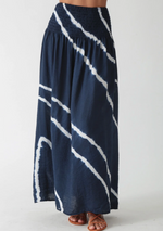 Electric & Rose Lily Skirt in Wavy Indigo | 4sisters1closet
