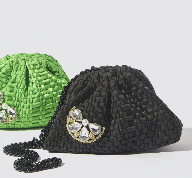 Maria La Rosa Crystal Lemon Mini Game in Black | 4sisters1closet
