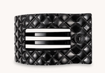 Teleties Jet Black Quilted Medium Flat  Rectangle Hair Clip in Jet Black | 4sisters1closet