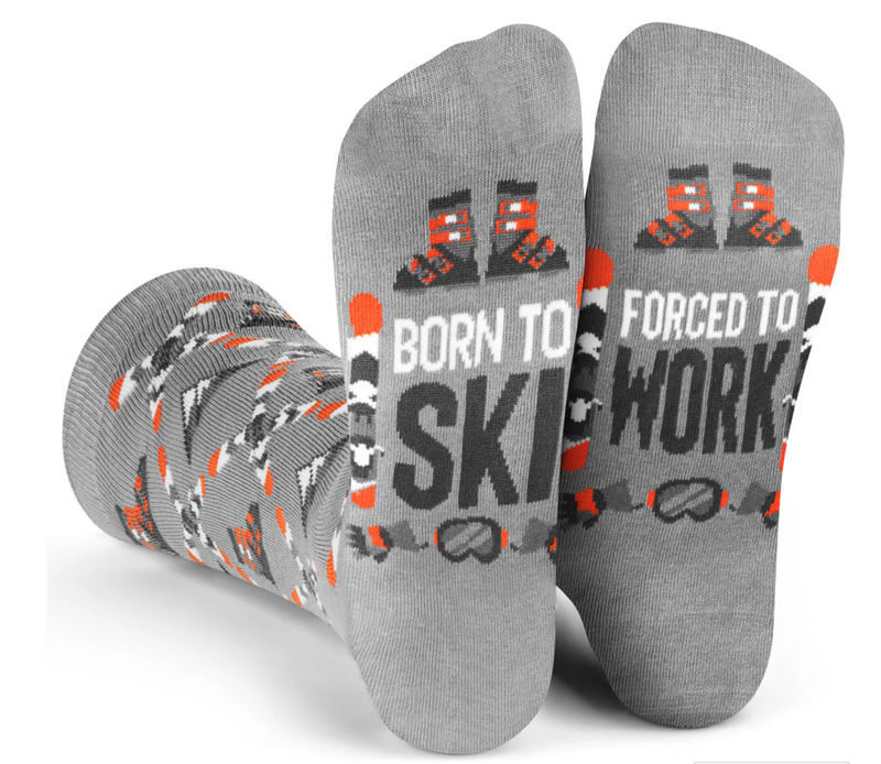 Lavley  Born to Ski,Forced to Work Socks | 4sisters1closet